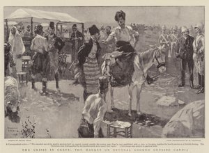 The Crisis in Crete, the Market on Neutral Ground Outside Candia